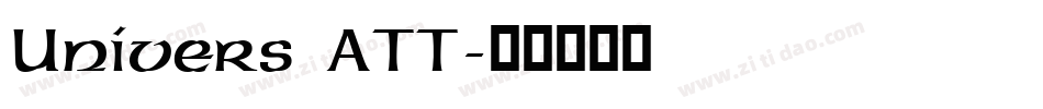 Univers ATT字体转换
